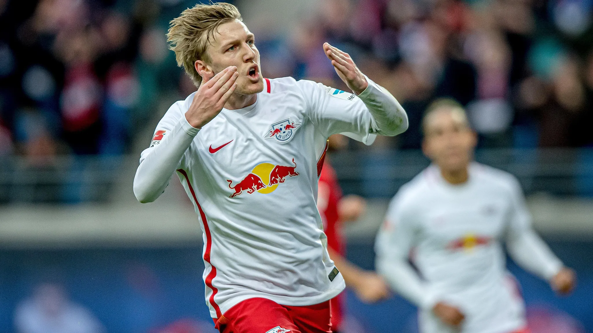 Emil Forsberg ist seit 2015 bei RB Leipzig und wurde beim Bundesliga-Debüt als Joker gebracht.