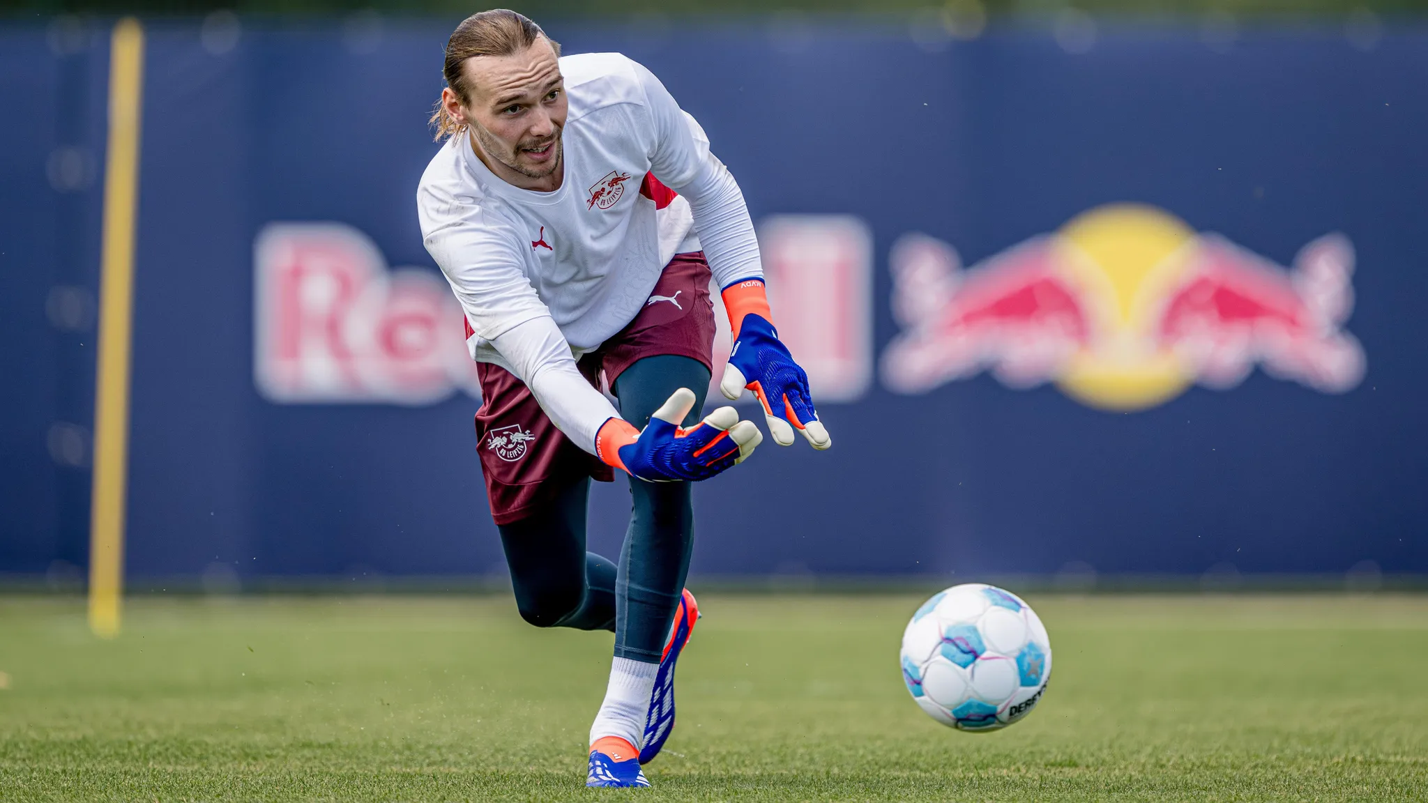 Maarten Vandevoordt during a training session of the Red Bulls.