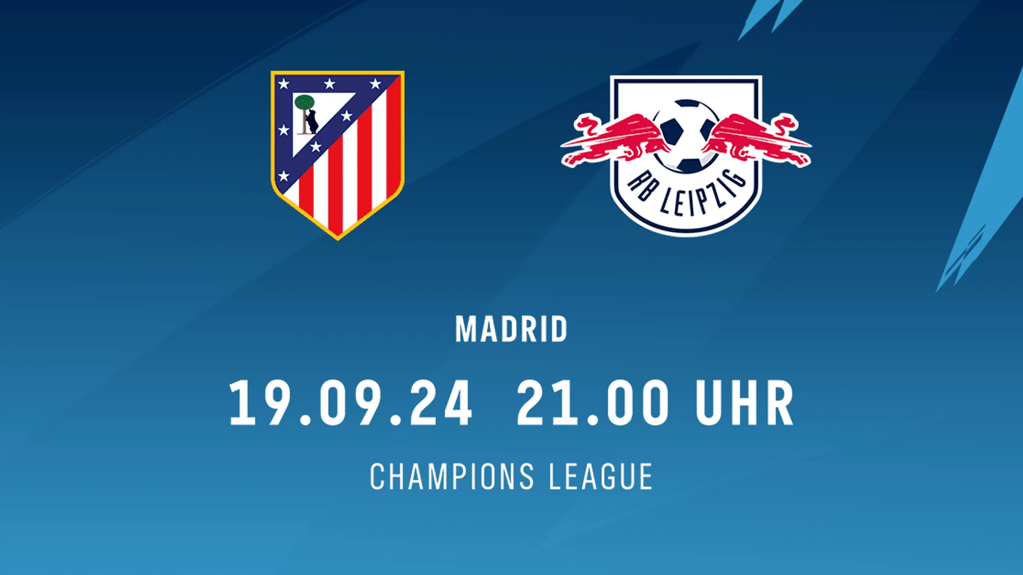 Atletico Madrid vs. RB Leipzig in der UEFA Champions League.