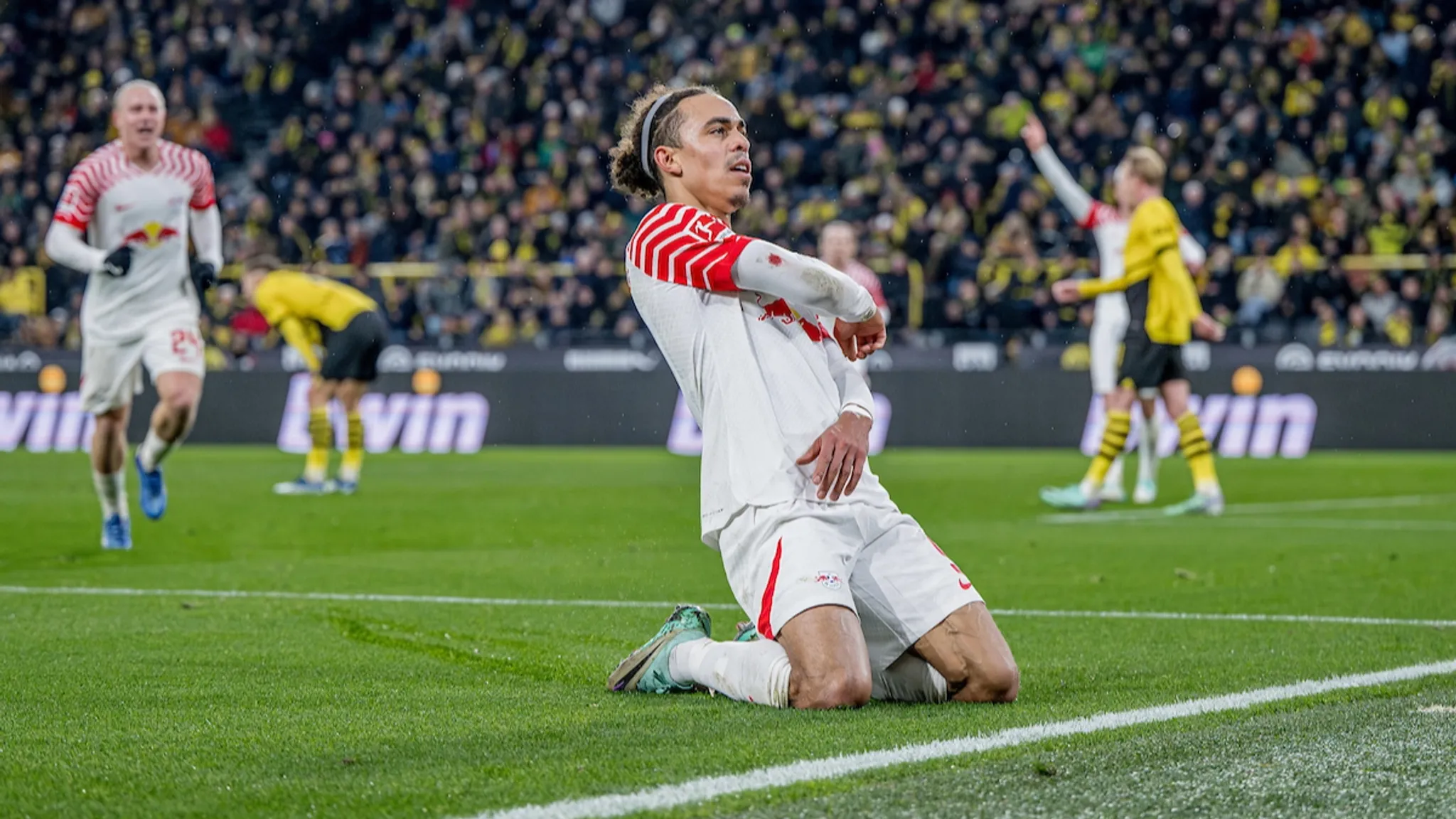 Yussuf Poulsen also scored at least one league goal in his eleventh season.