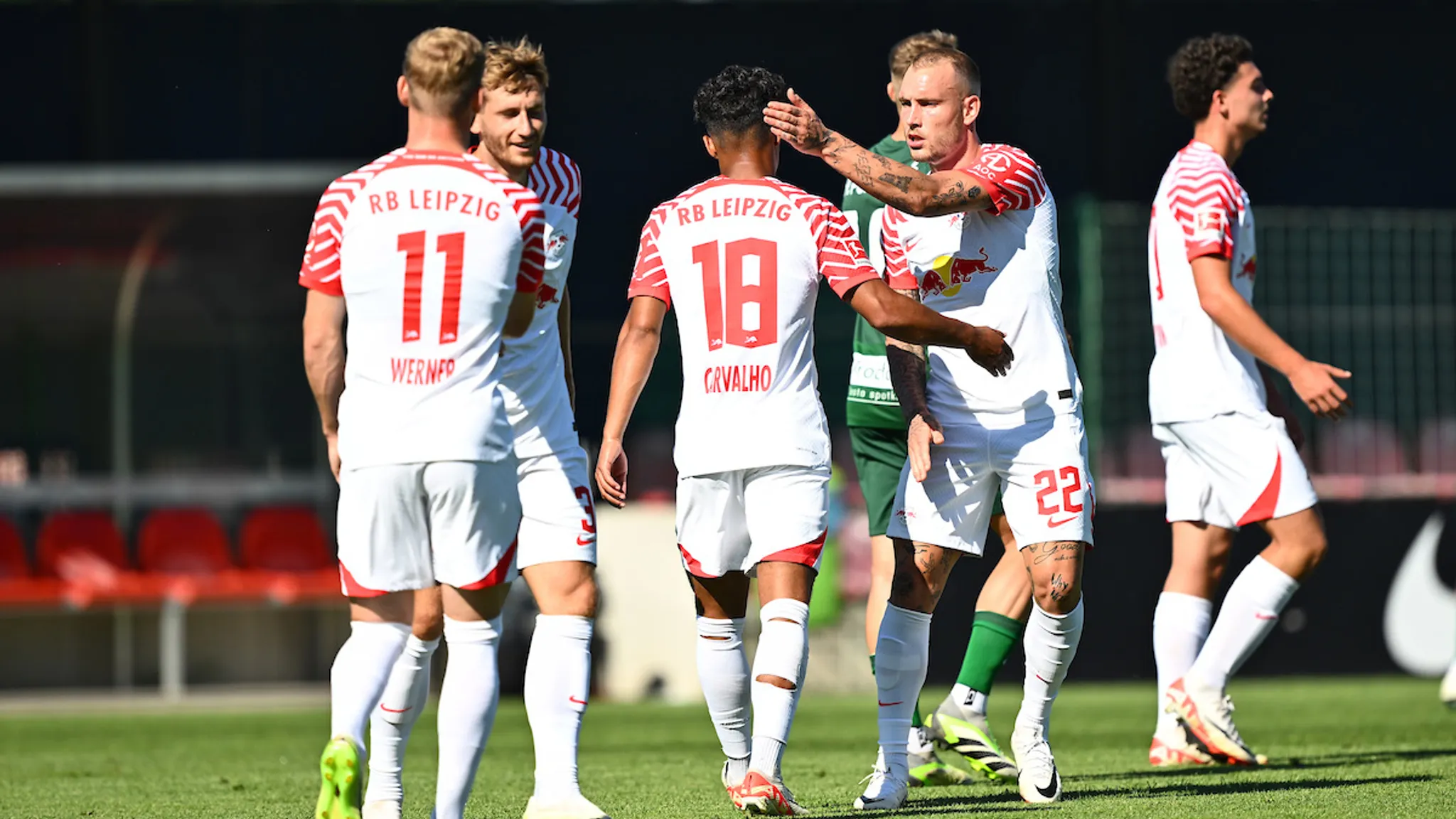A successful outing: RB Leipzig defeated Wroclaw 4-2 on Thursday.