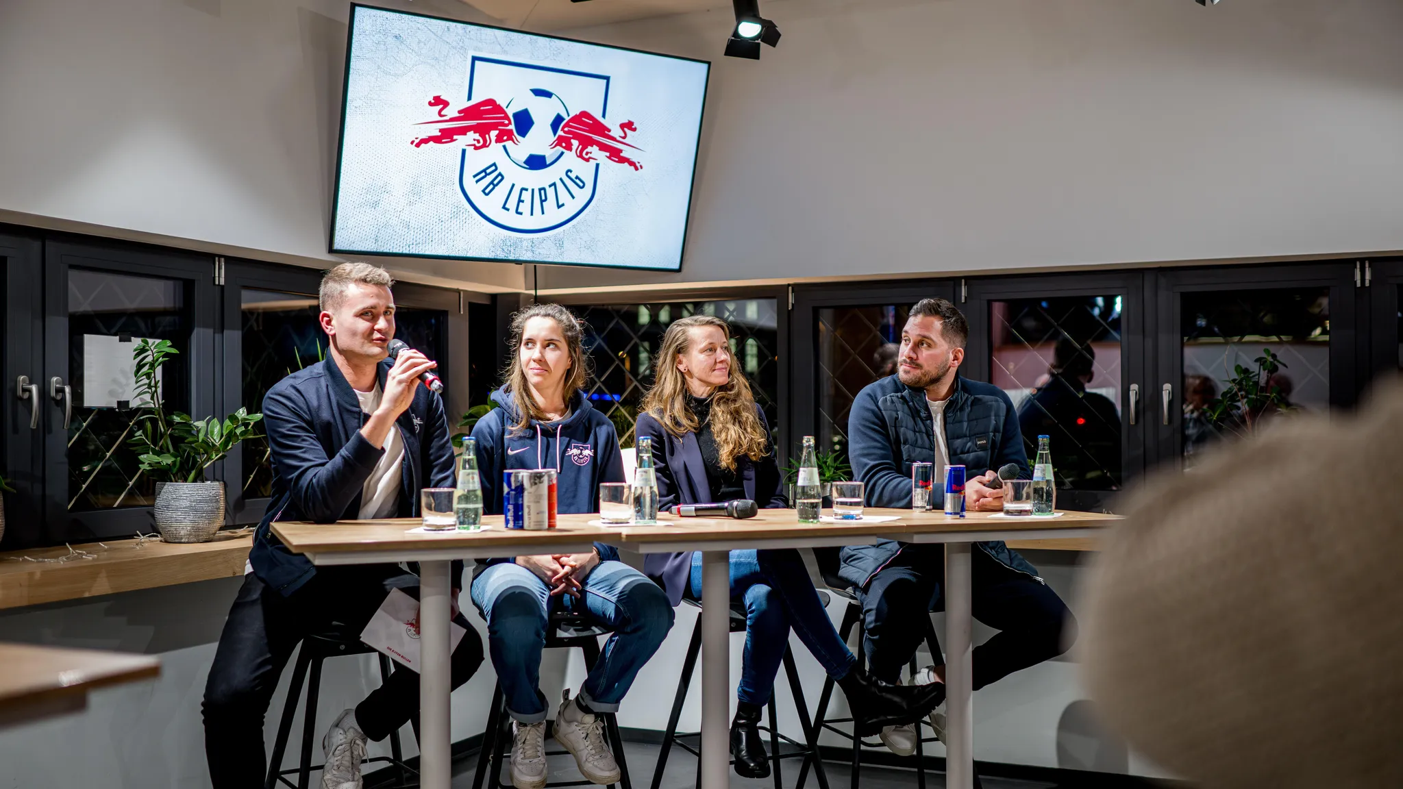 Verterterinnen der RBL-Frauen beim Fan-Talk von RB Leipzig
