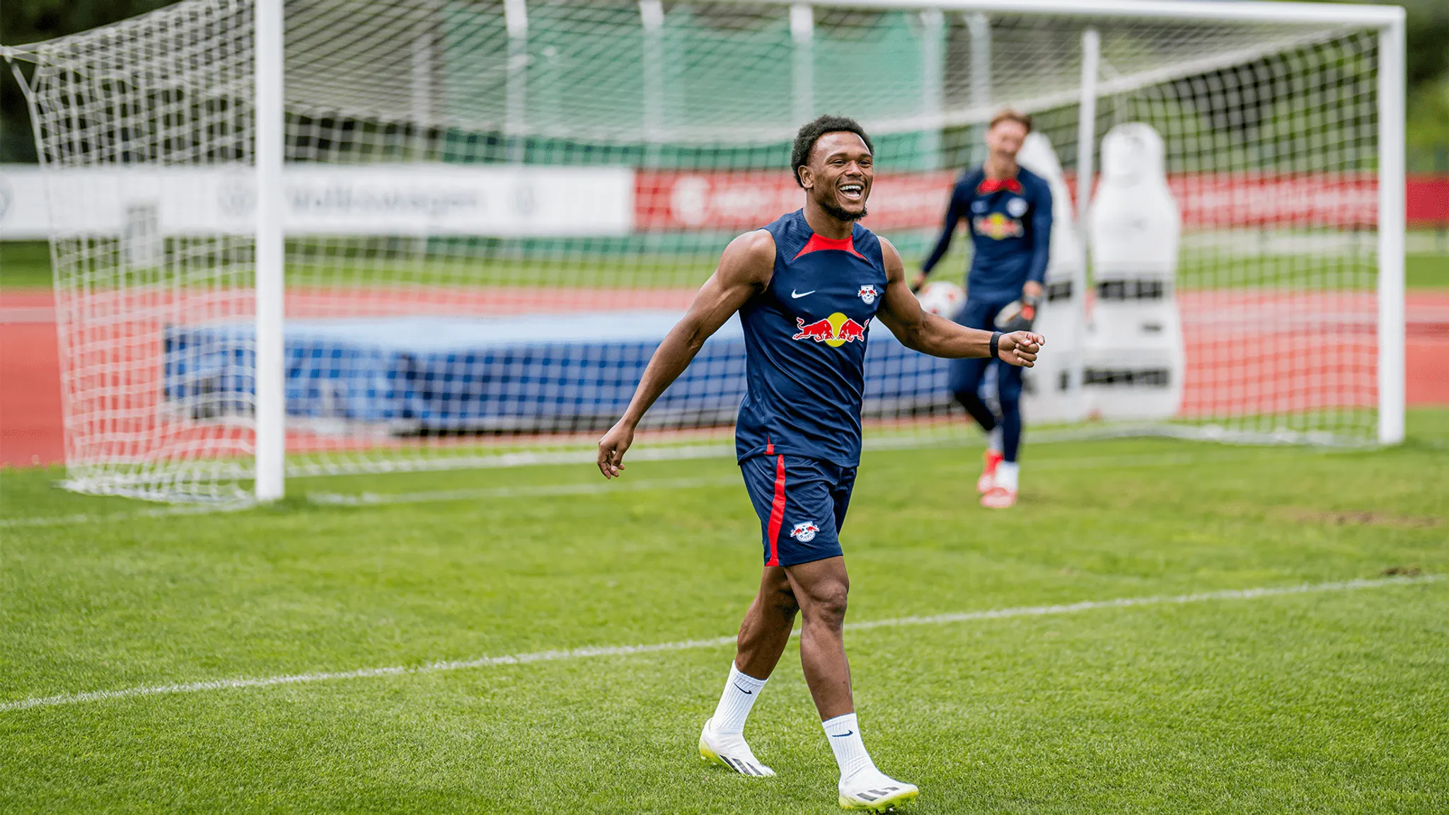 Glücklich bei RBL: Lois Openda im Trainingslager der Roten Bullen.