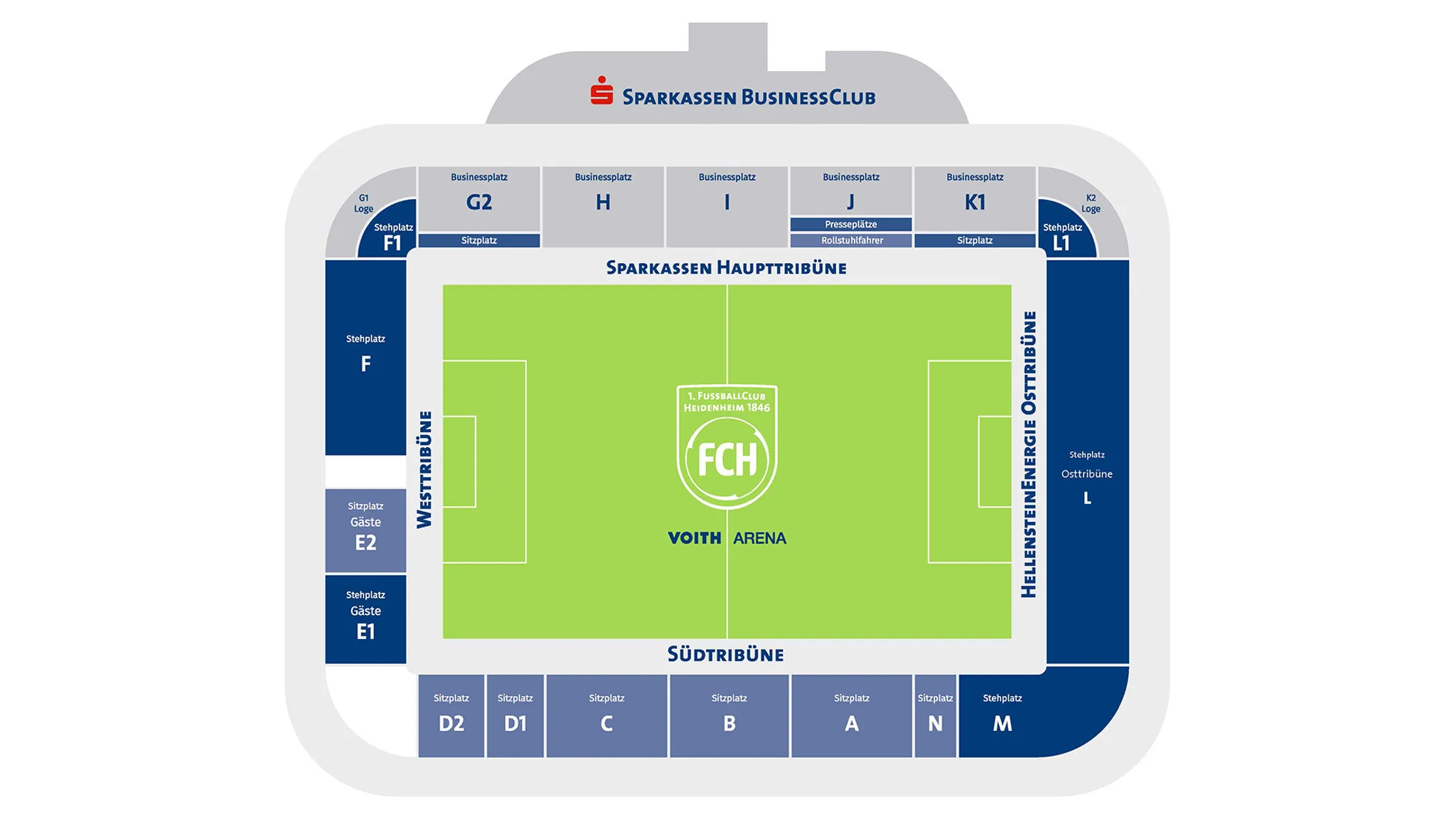 Stadionplan Heidenheim