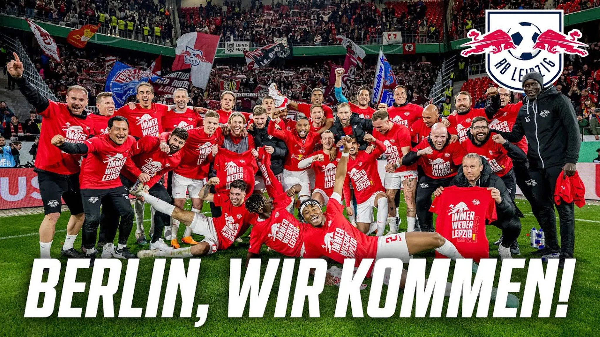 Die Emotionen der Spieler und Funktionäre nach dem Pokal-Finaleinzug von RB Leipzig beim SC Freiburg.