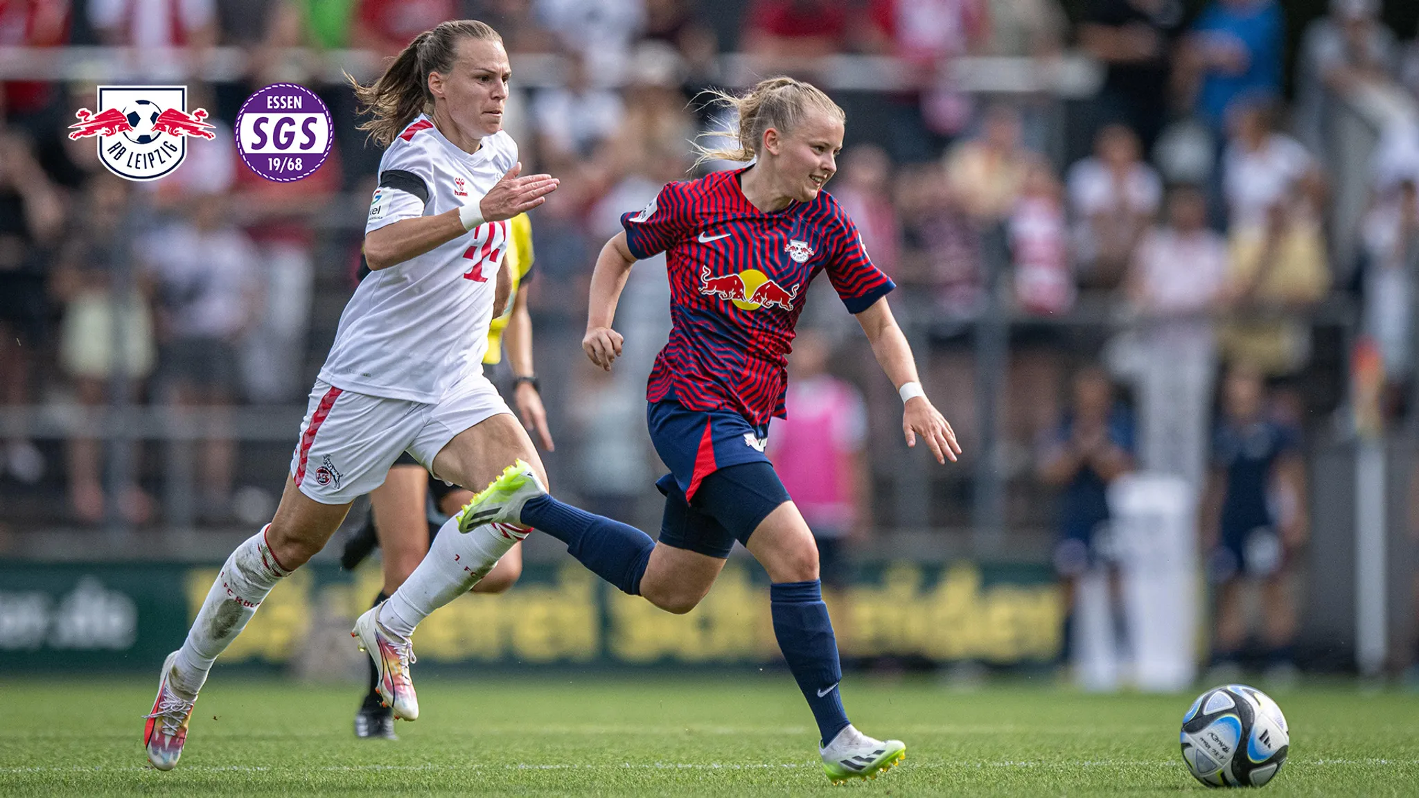 RBL-Stürmerin Vanessa Fudalla am 1. Spieltag gegen Köln am Ball.