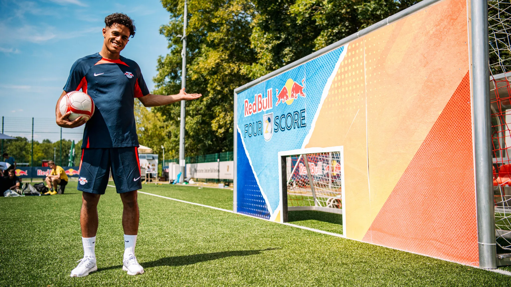 Fabio Carvalho beim Red Bull Four 2 Score Turnier in Leipzig.