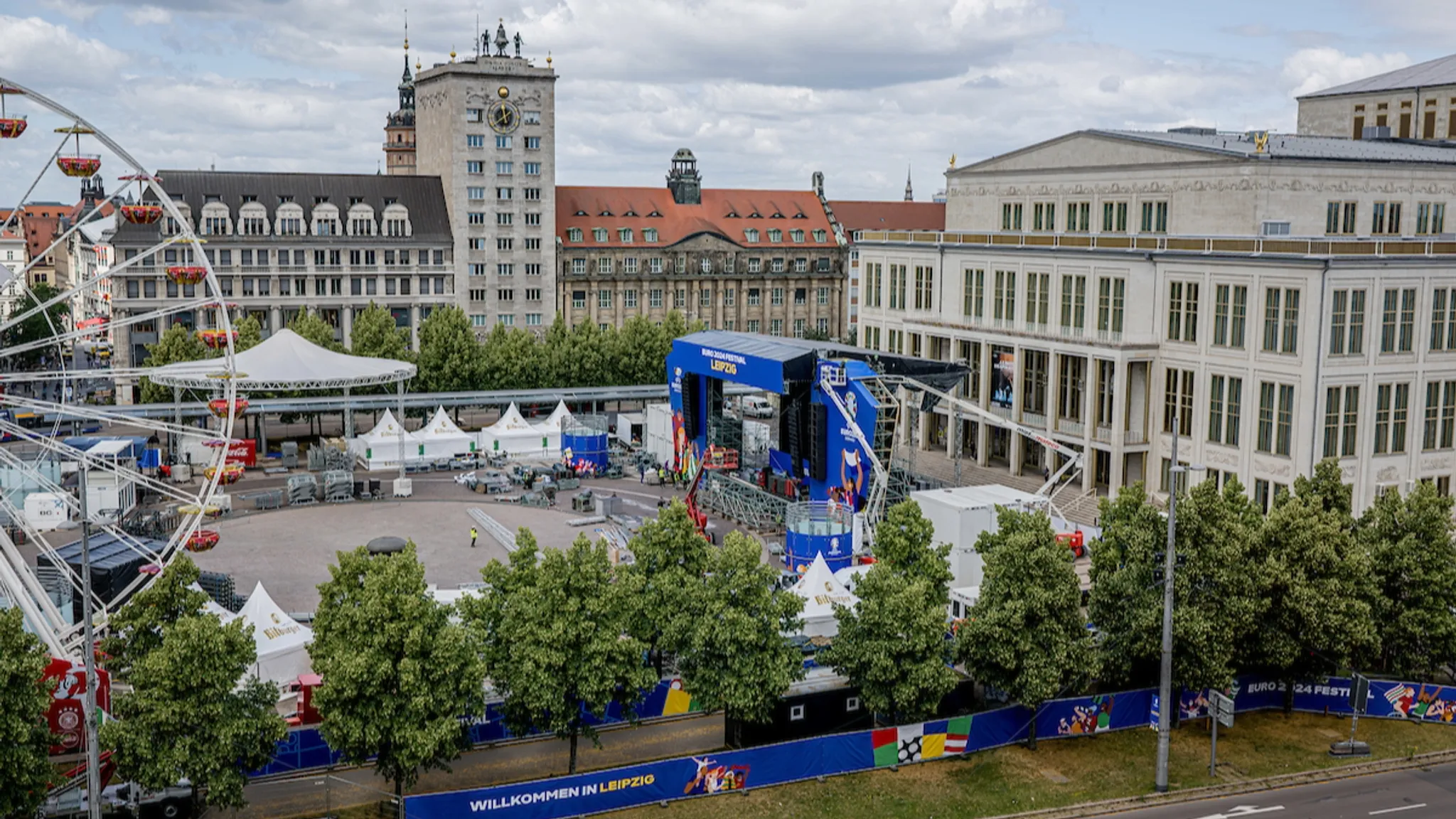 The Fan Zone at Augustusplaz is the central meeting point for the 2024 European Championship and offers space for 15,000 fans.