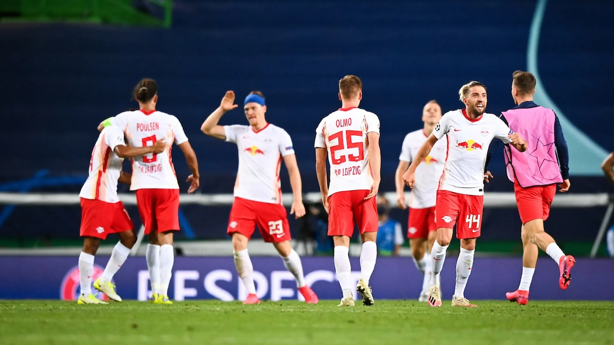 Im August 2020 sorgten Dani Olmo und Tyler Adams für einen 2:1-Erfolg im CL-Viertelfinale gegen Atletico Madrid.