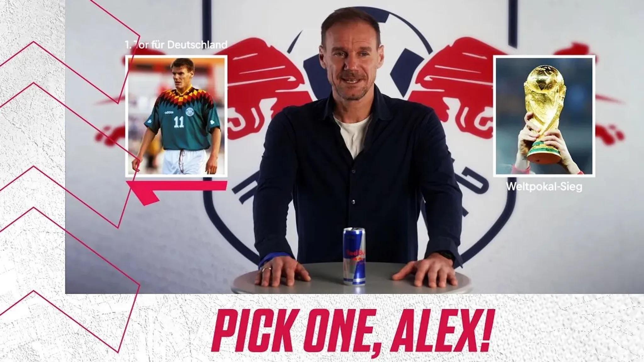 Co-Trainer Alexander Zickler im YouTube-Format "Pick One" von RB Leipzig.