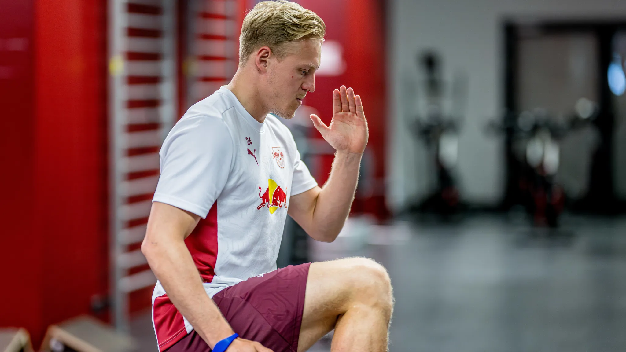 Fokus aufs Comeback: Xaver Schlager im Trainingszentrum der Roten Bullen.