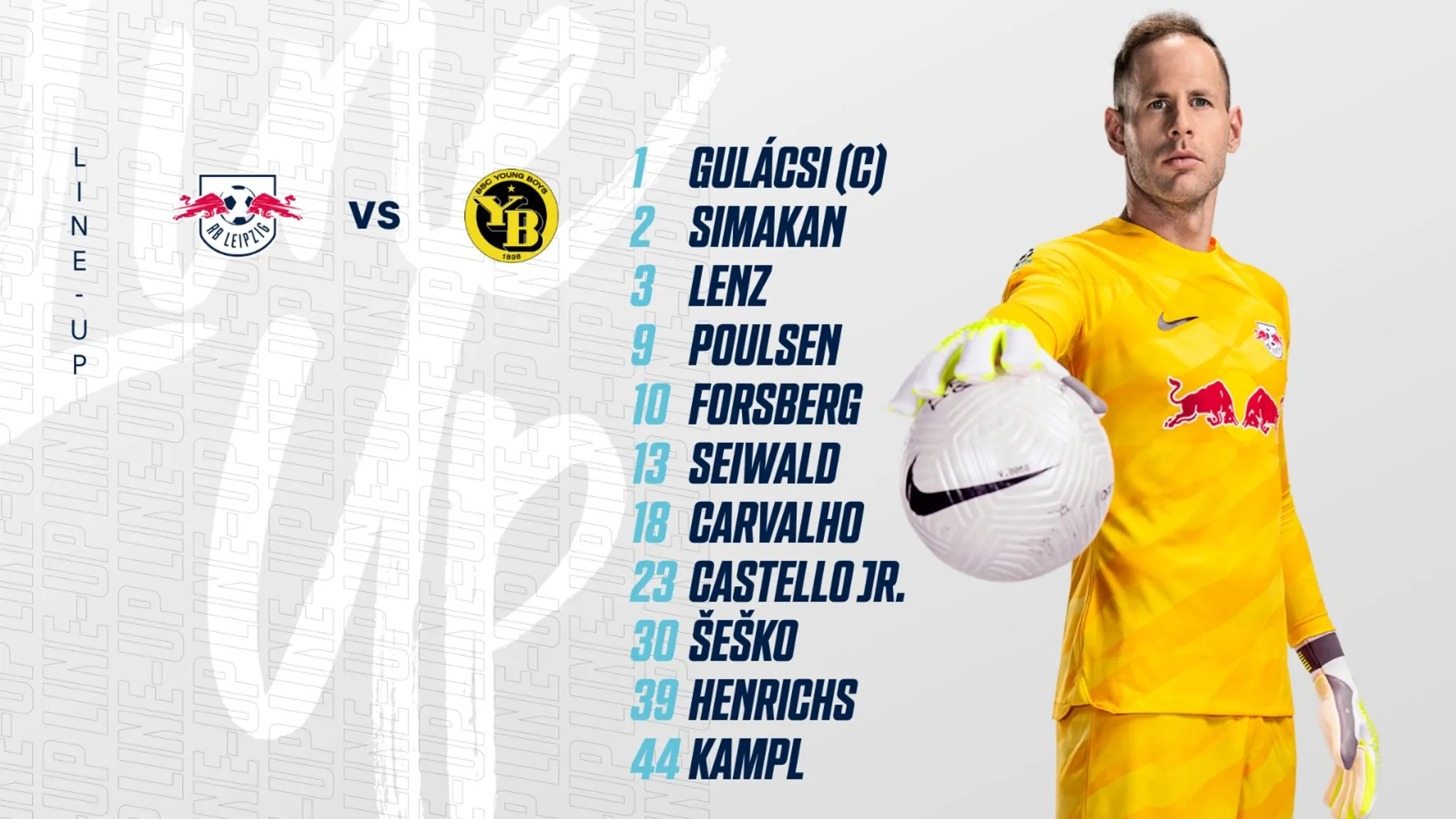 RBL's starting XI against Young Boys
