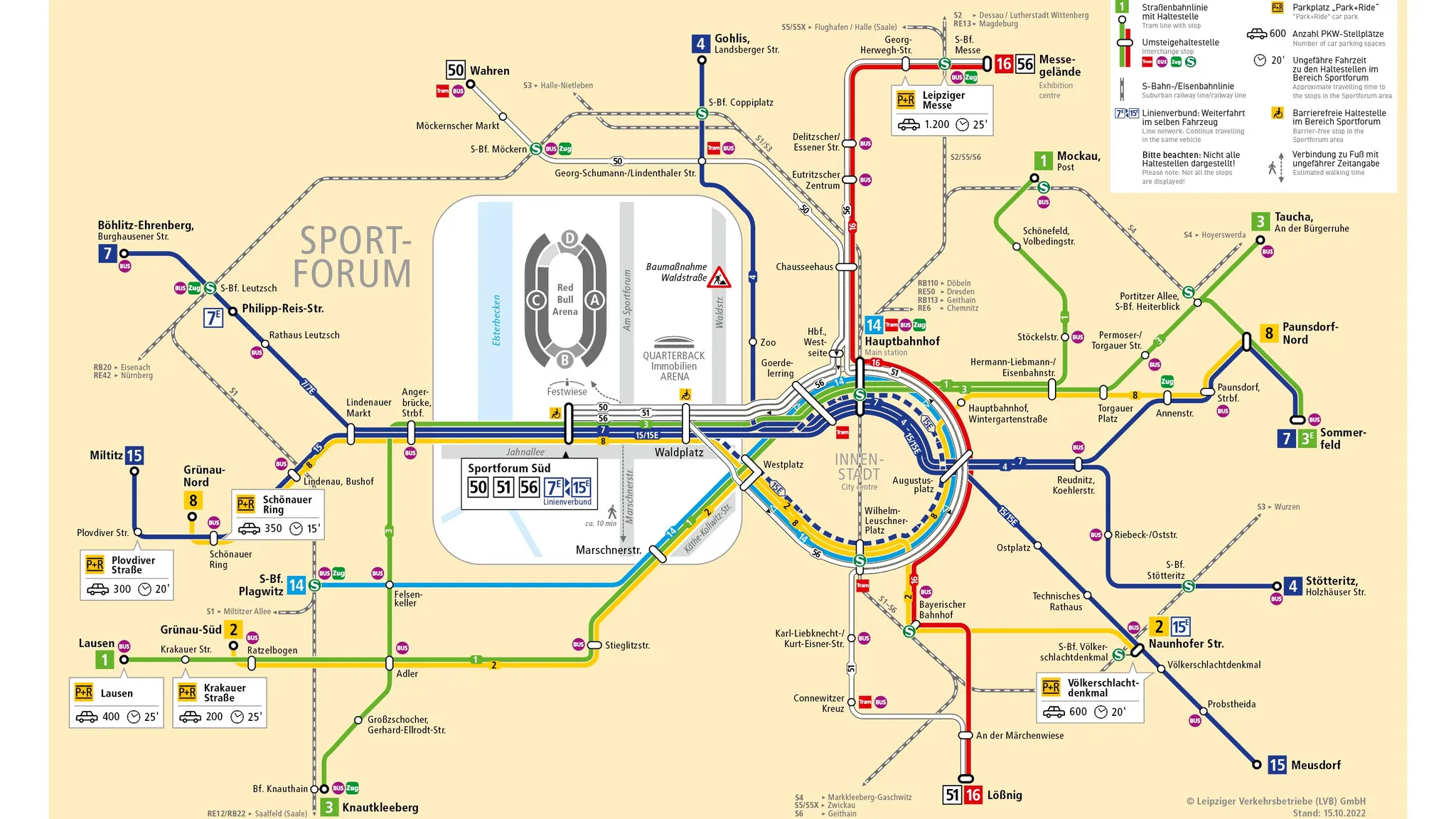 Lageplan der Red Bull Arena.